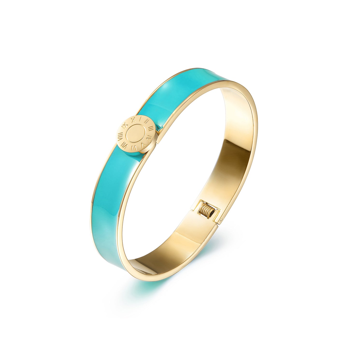 Roman Numerals Enamel Bangle