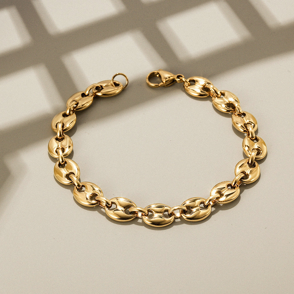 Coffee Bean Chain Bracelet