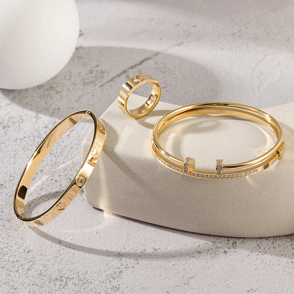 Layered Bangle Ring Set