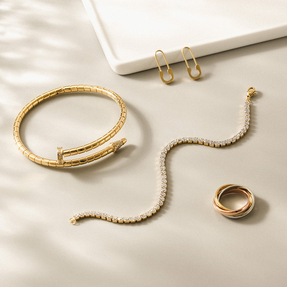 Modern Nail Bangle With Studs
