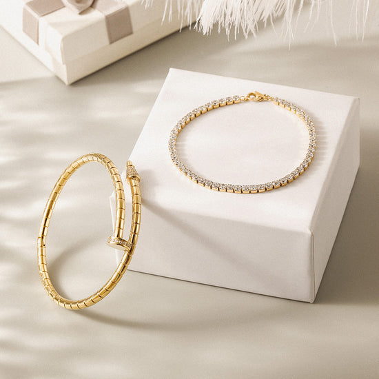 Modern Nail Bangle With Studs