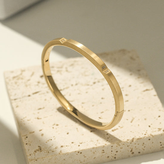 Concave Gold Bangle