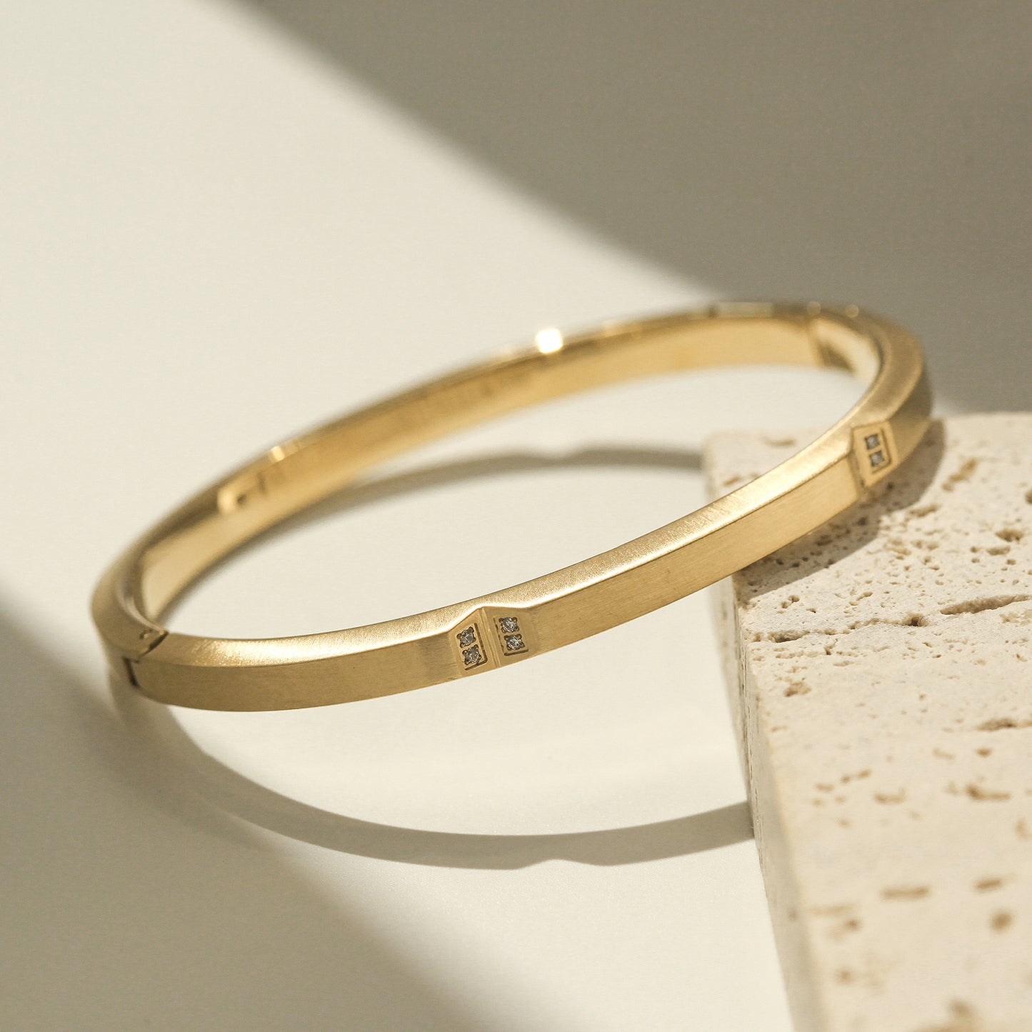 Concave Gold Bangle