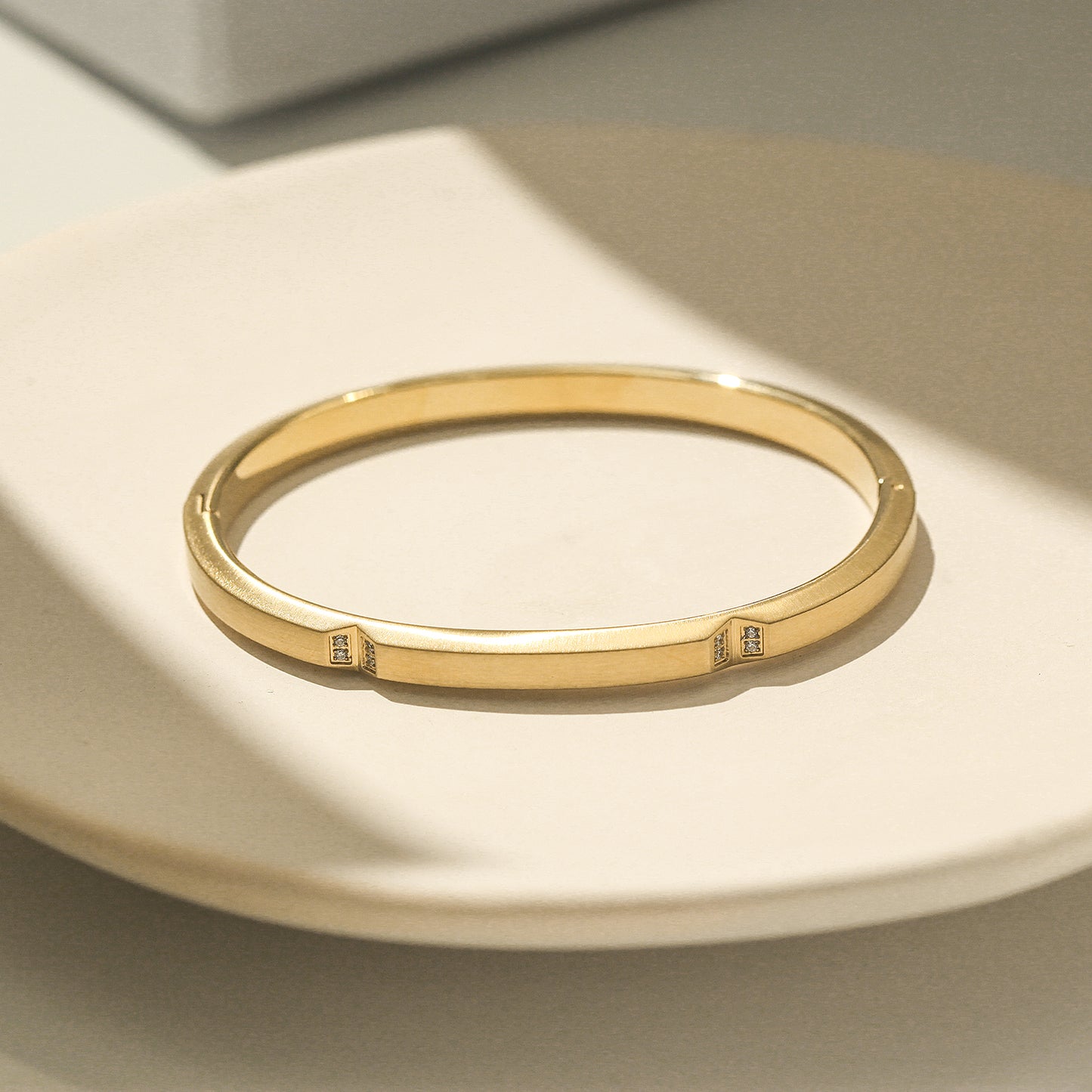 Concave Gold Bangle