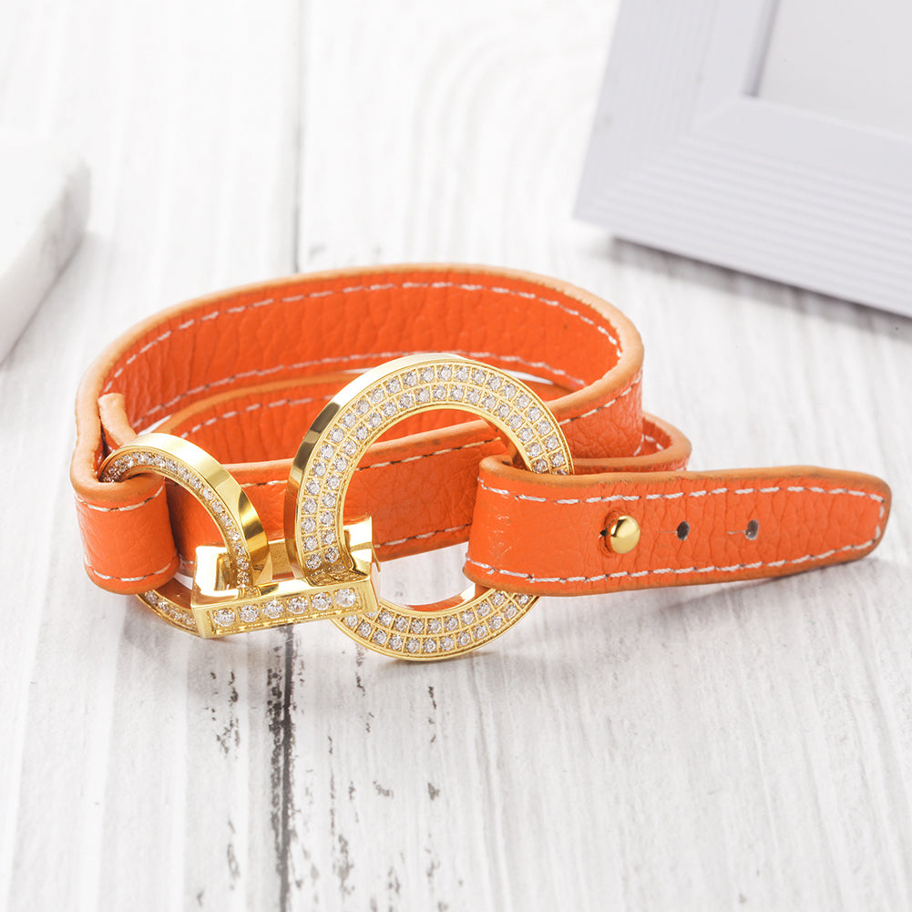 Double Tour Genuine Leather bracelet