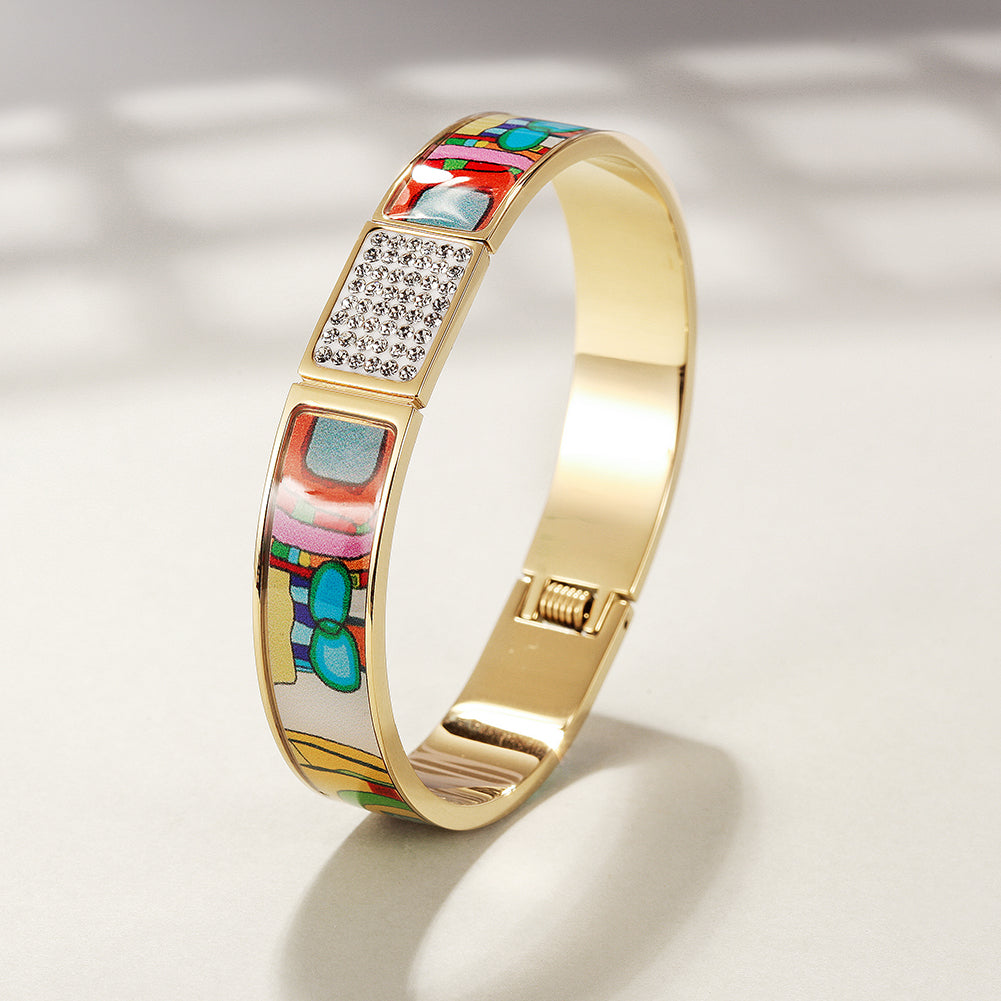 Multicolor Retro Style Bangle