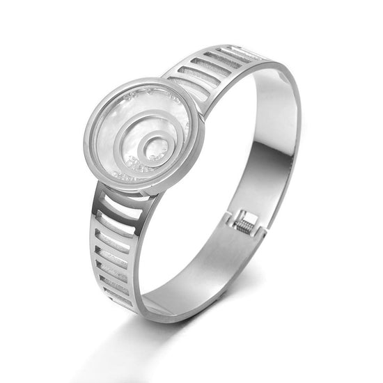 Floating CZ Circle Bangle