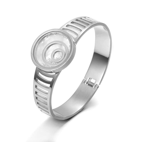 Load image into Gallery viewer, Floating CZ Circle Bangle

