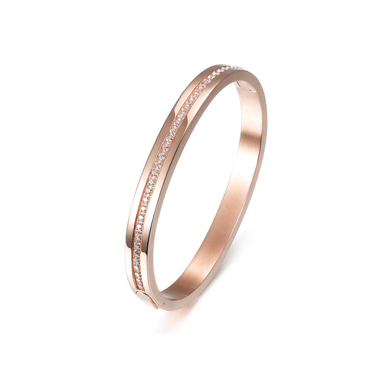 Load image into Gallery viewer, Pavé CZ Hinged Bangle
