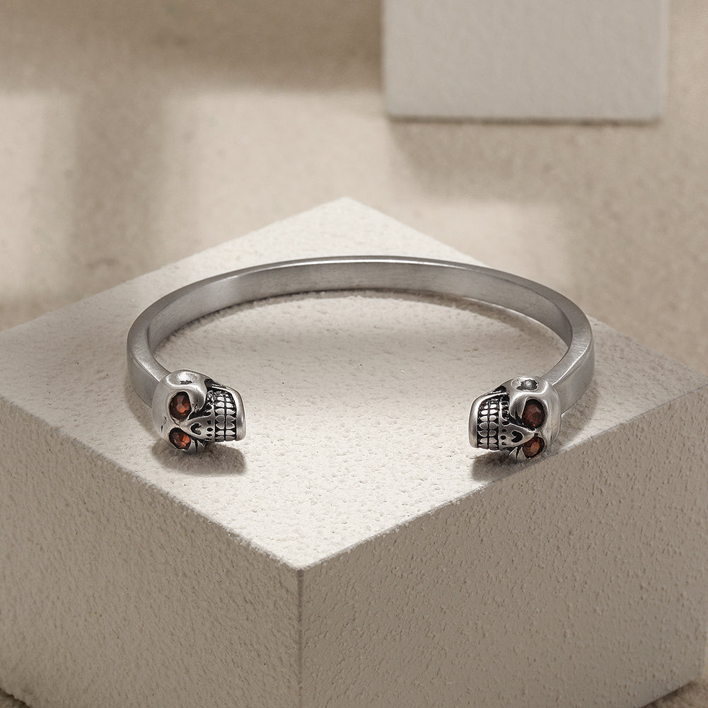 Load image into Gallery viewer, SKULL CUFF BANGLE
