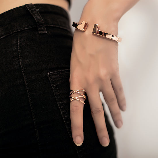 DOUBLE CROSS RING