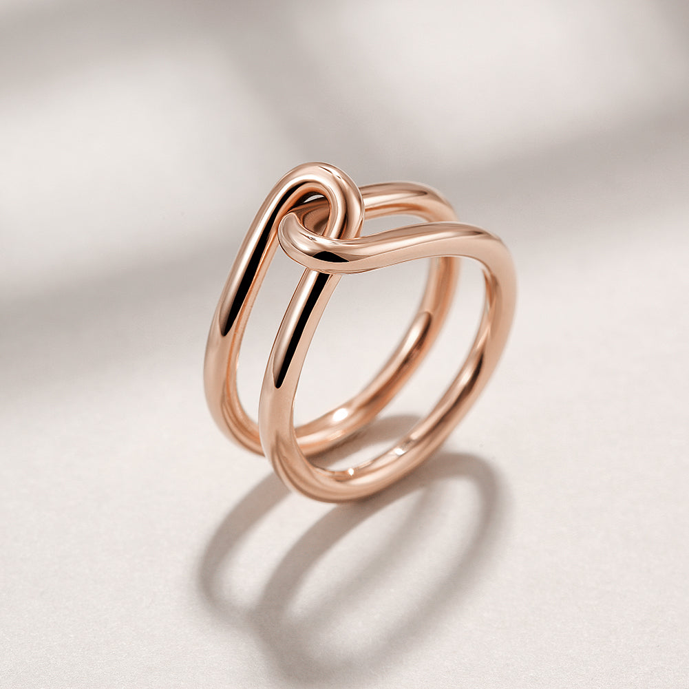 Rose Gold Love Knot Ring