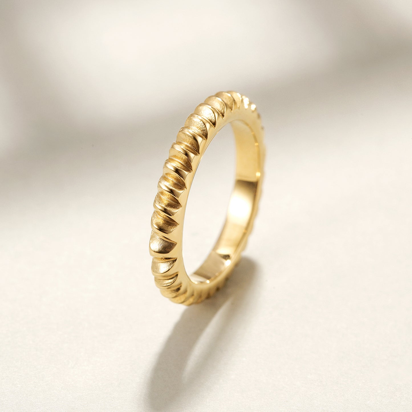 Ribbed Stackable Ring