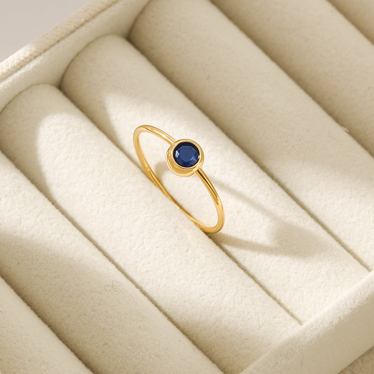 Tiny Blue Stone Ring