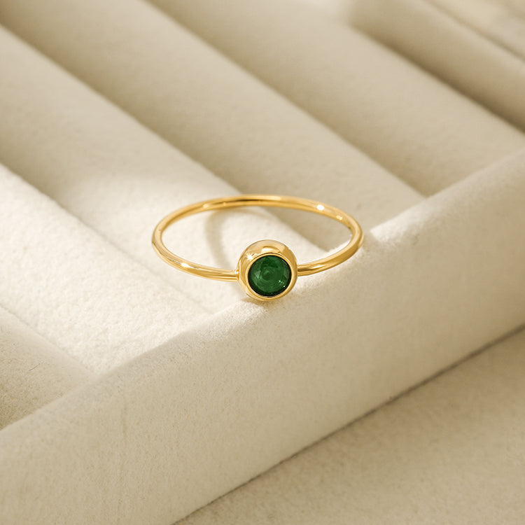 Tilak With Green Stone Ring - balaji jewels