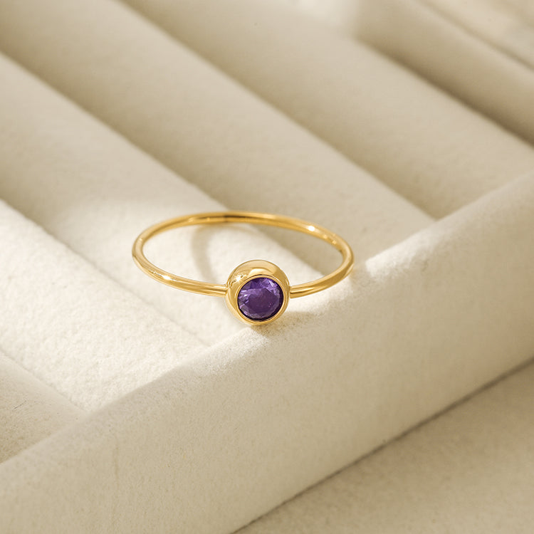 Tiny Purple Stone Ring