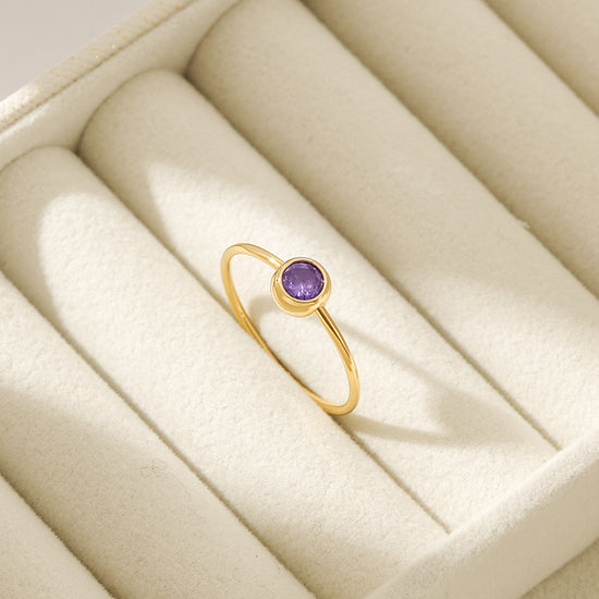 Tiny Purple Stone Ring