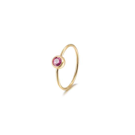 Tiny Pink Stone Ring