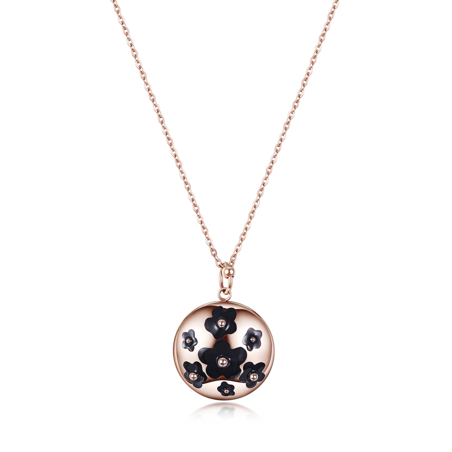 Enamel Clover Pendant Necklace