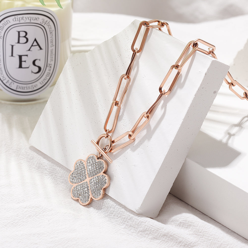 Lucky Four-Leaf Charm Necklace