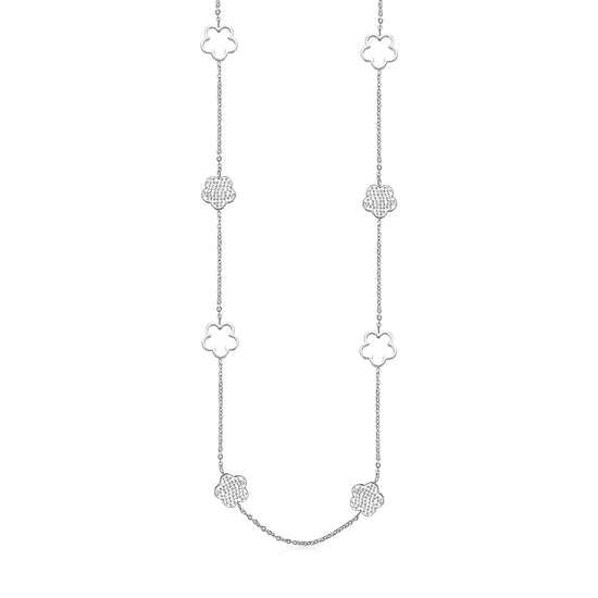 LUCKY CLOVER CZ NECKLACE