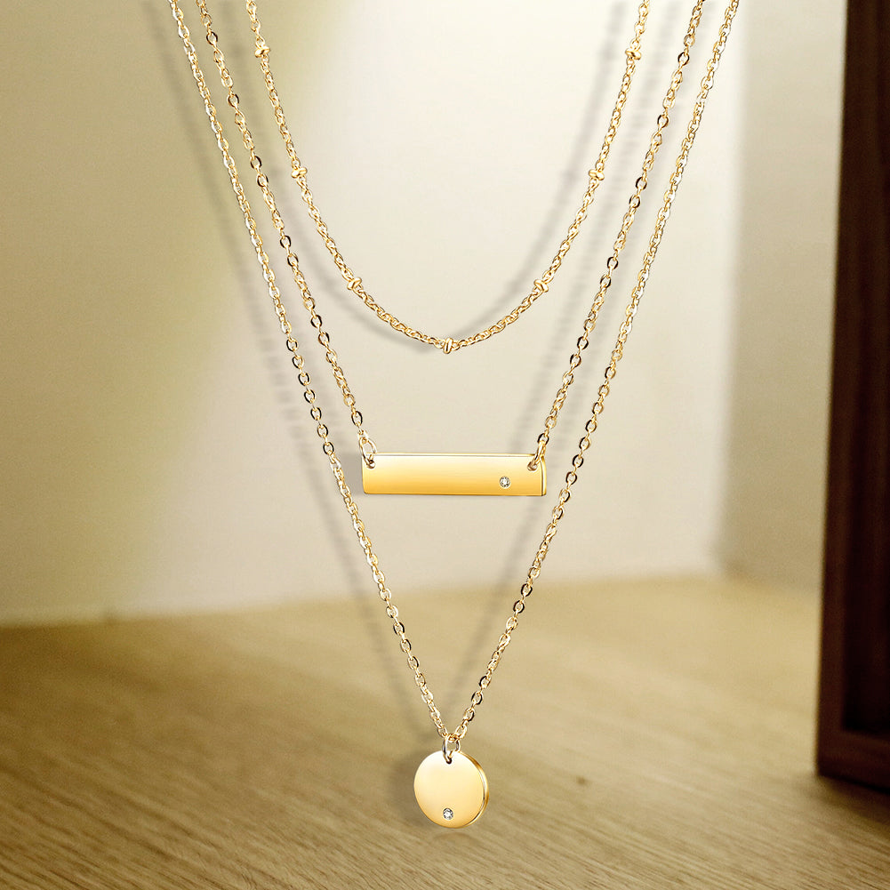 Triple Layer Pendant Necklace