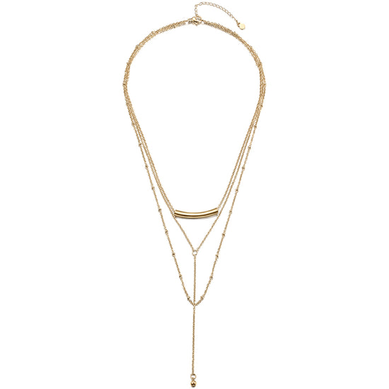 Floating Bar Layered Y-Necklace