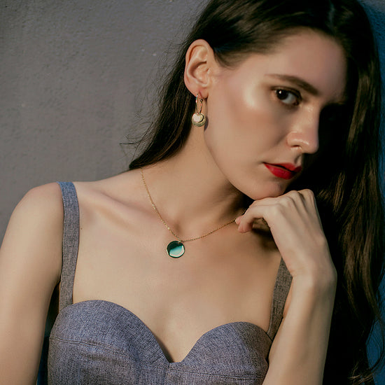 Polished Disc Pendant Necklace