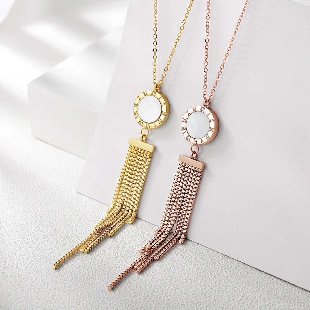 Long Tassel Pendant Necklace