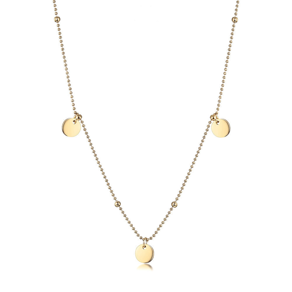 Dots Disc Bead Necklace