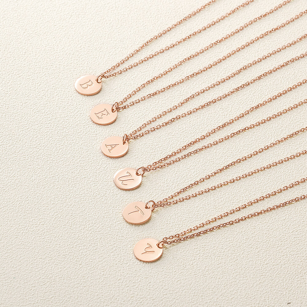 Rose Gold Initial Charmy Necklace