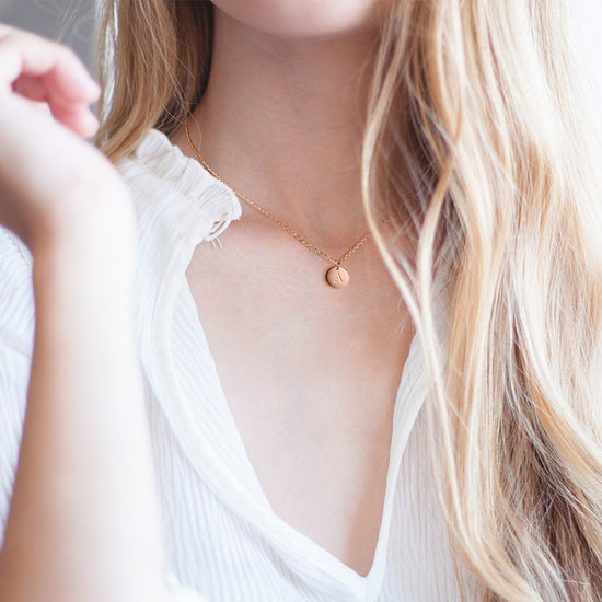 Rose Gold Initial Charmy Necklace