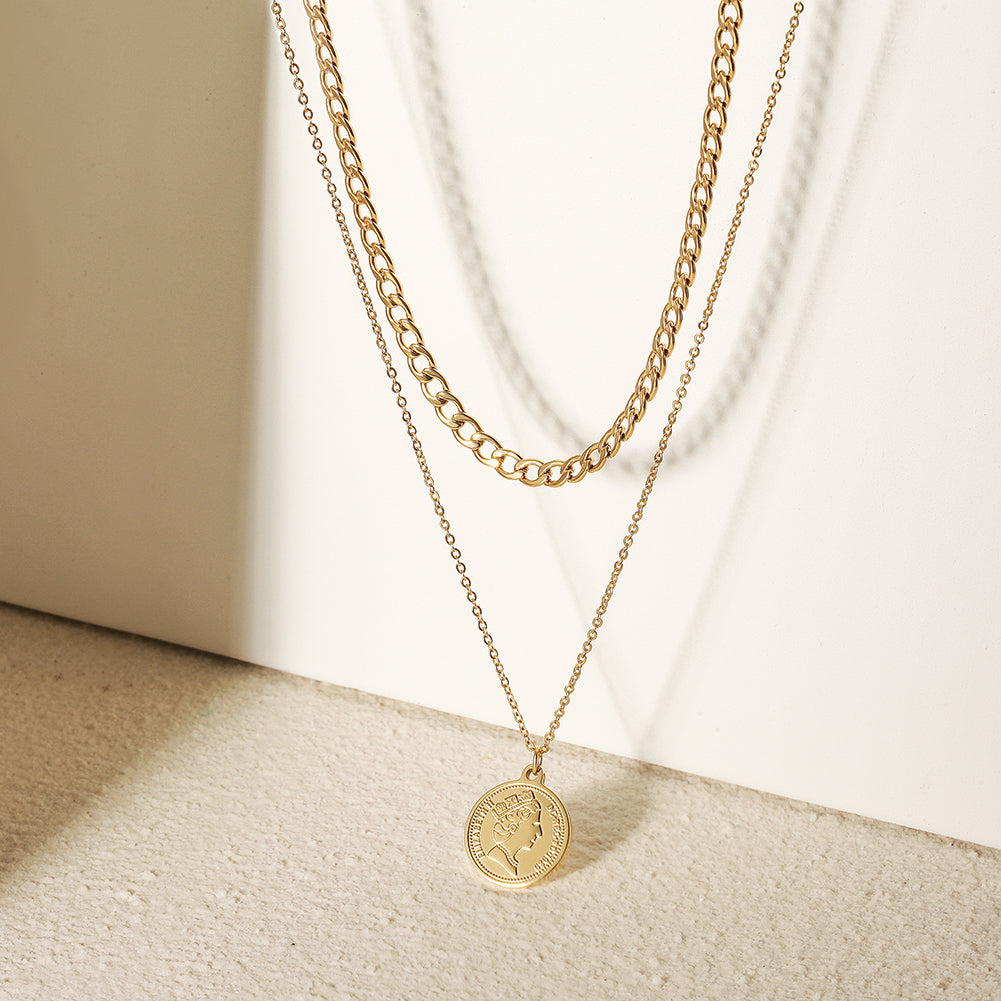 Coin Layered Necklace