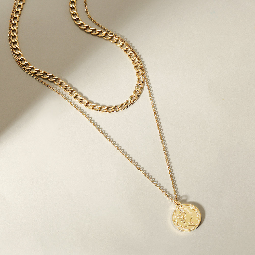 Coin Layered Necklace