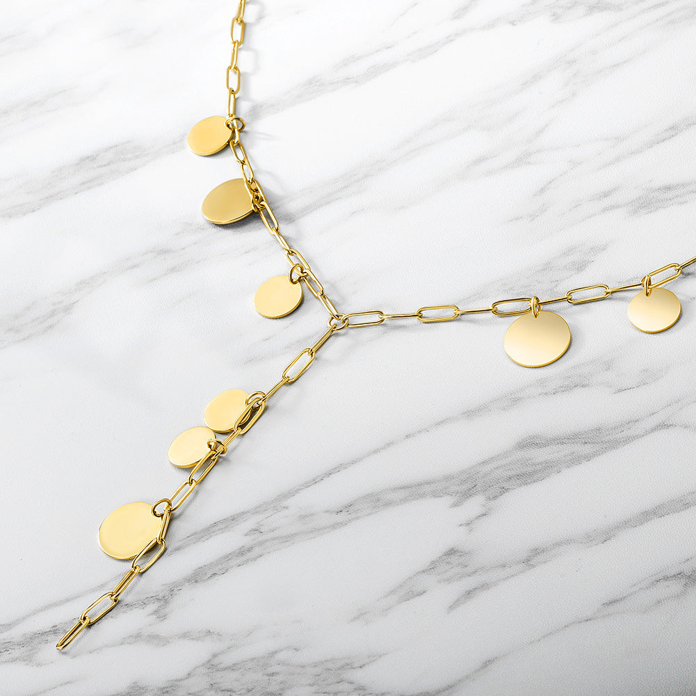 Load image into Gallery viewer, Dots Lariat Necklace
