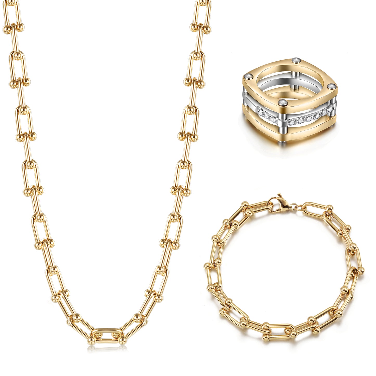 Louis Vuitton Ring Chain Links Gold/Multicolor in Gold Metal with Gold-tone  - US