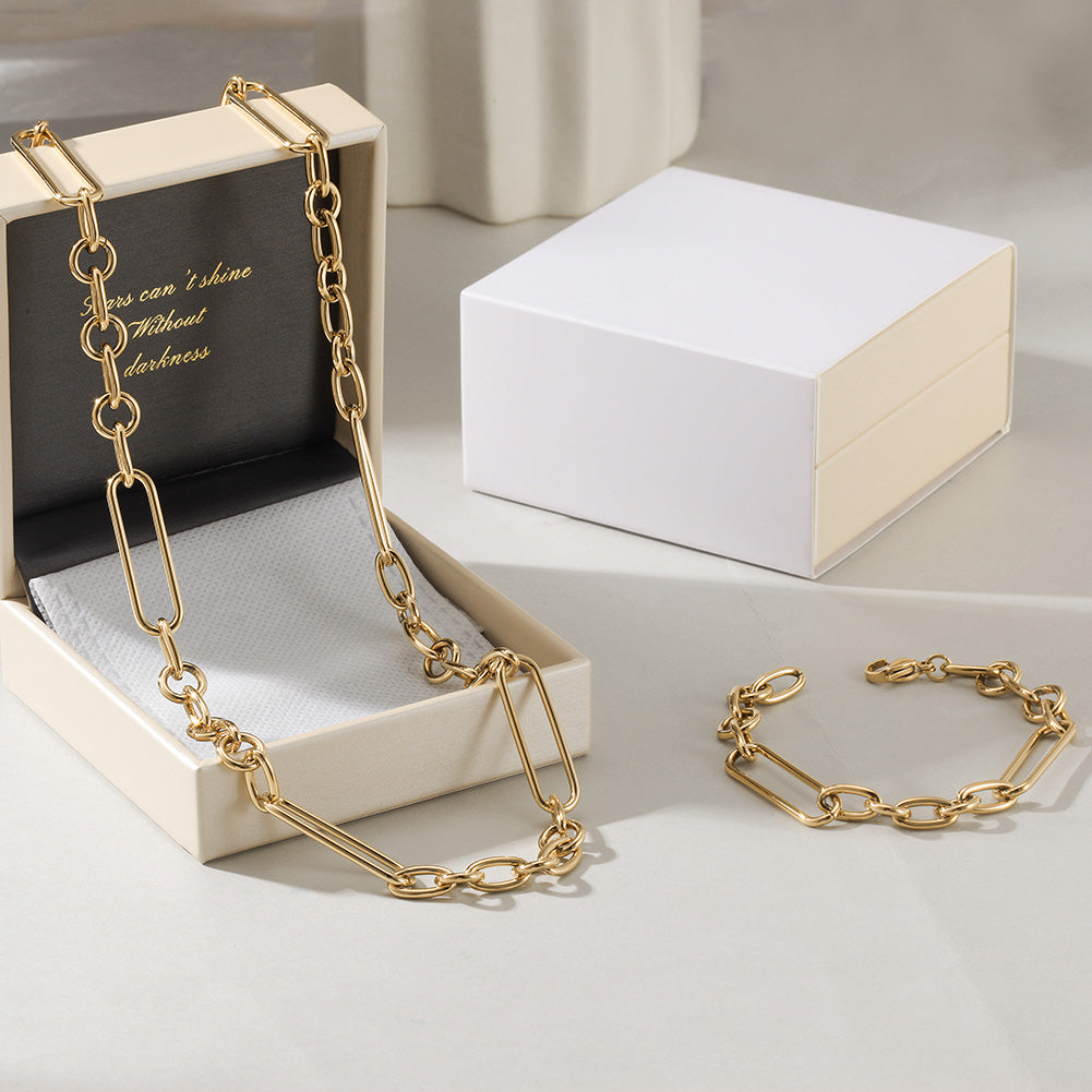 LAUREN PAPERCLIP BOLO NECKLACE