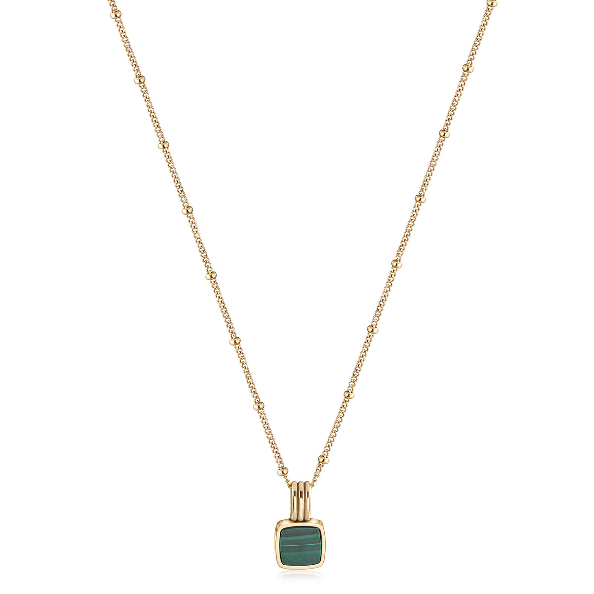 Lucy williams square malachite necklace Clearance