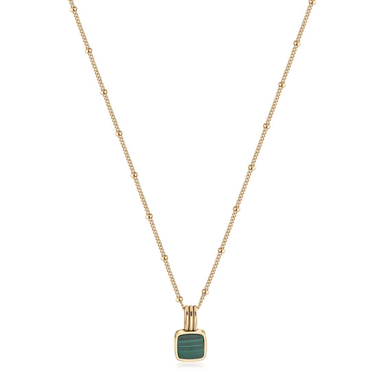 Load image into Gallery viewer, Lucy Williams Square Malachite Necklace
