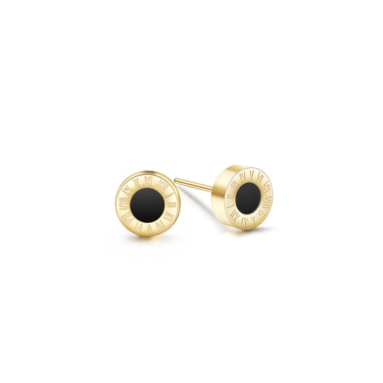 Load image into Gallery viewer, MINI ROMAN NUMERALS STUD EARRINGS
