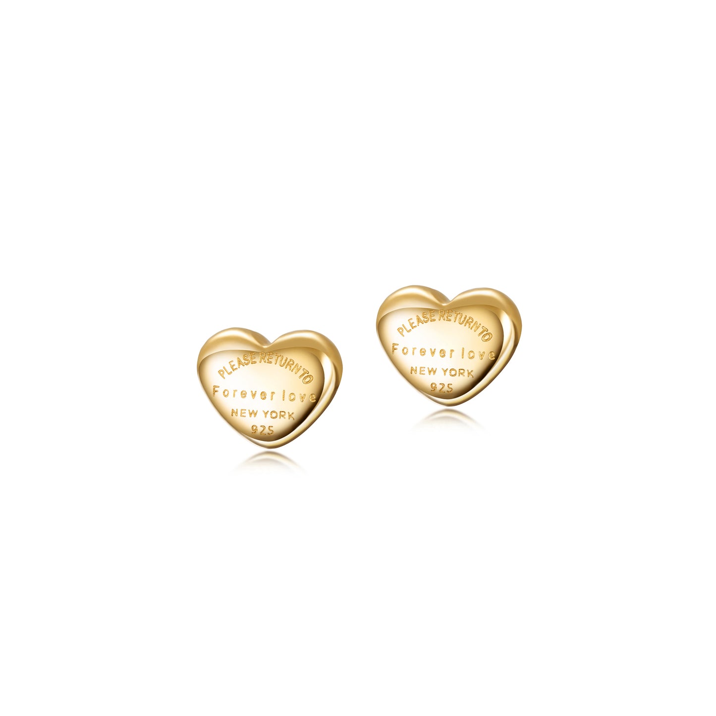 Pave Heart Stud Earrings