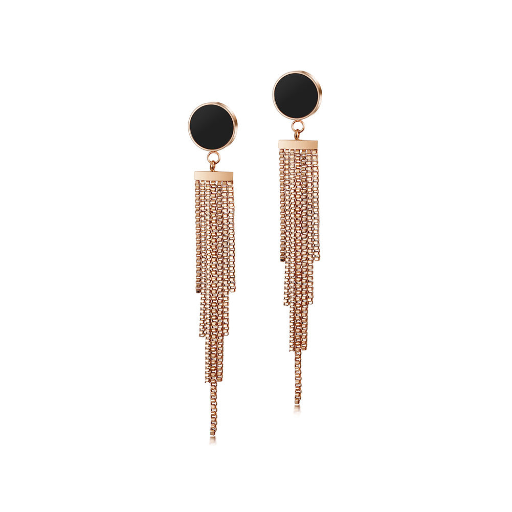 Long Tassel Drop Earrings