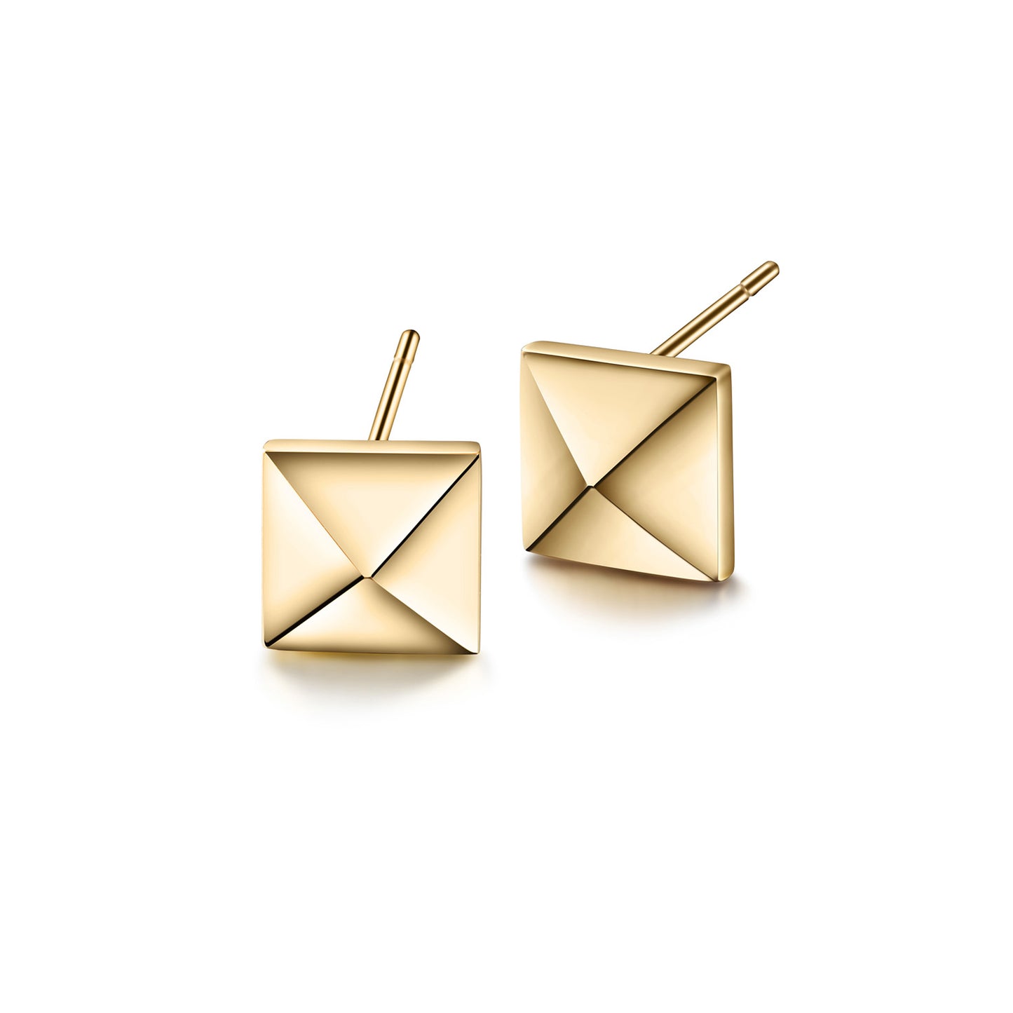 Gold Square Studs