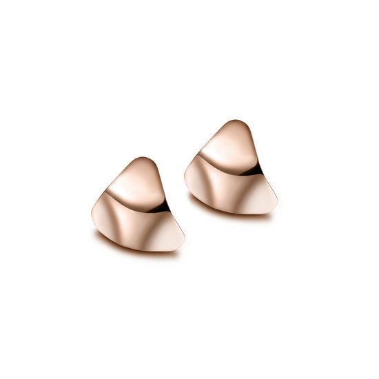 Curved Triangle Earrings