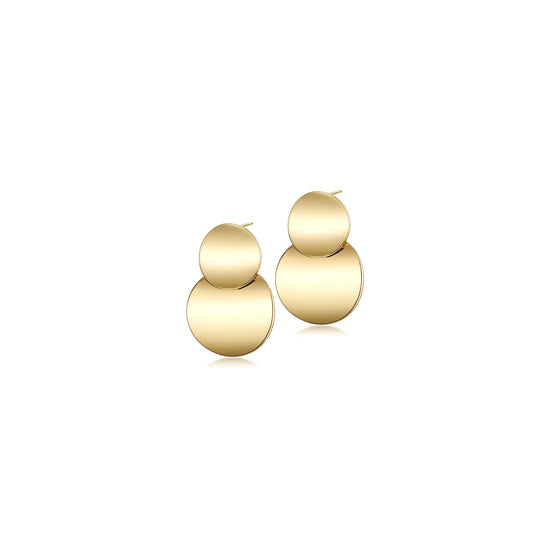 Double Disc Drop Earrings