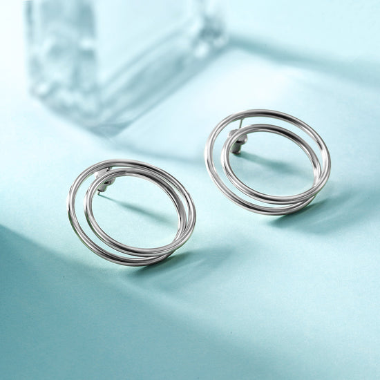 Load image into Gallery viewer, Double Layered Hoop Earrings
