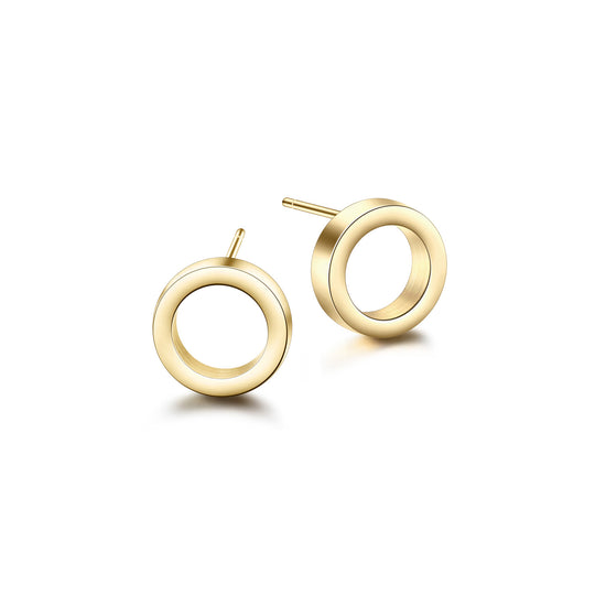 Open Circle Stud Earrings