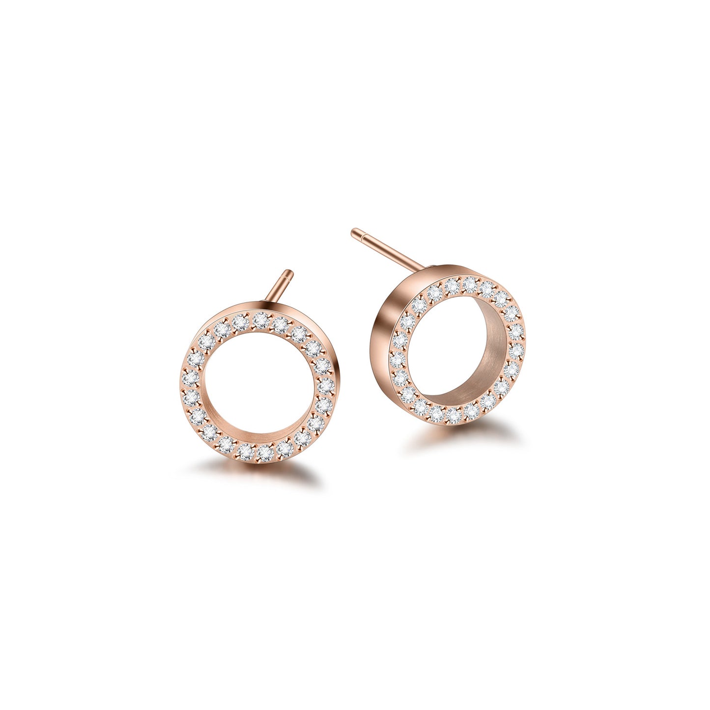 Open Circle CZ Studs