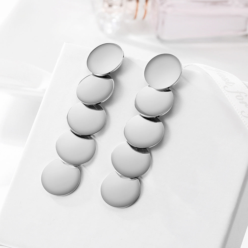 Small Discs Linear Earrings