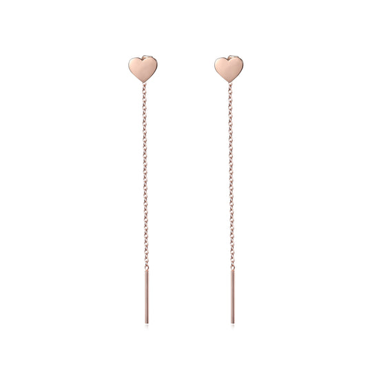 Heart Front/Back Drop Earrings